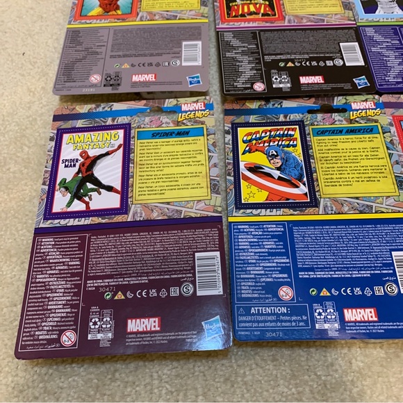 Marvel Legends Retro Lot 6 Toy Action Figure 3.75" Hasbro Kenner Nova Firestar - Picture 9 of 16